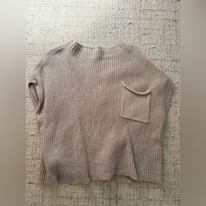 Free People Beige Knit Sleeveless Sweater Vest (part of a set)